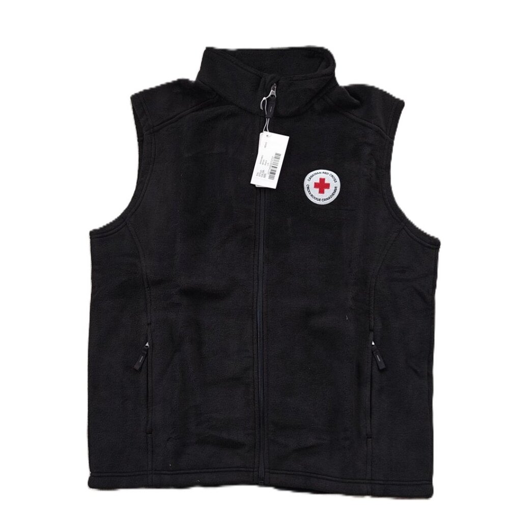 Canadian Red Cross Black Fleece Vest NWT Unisex L